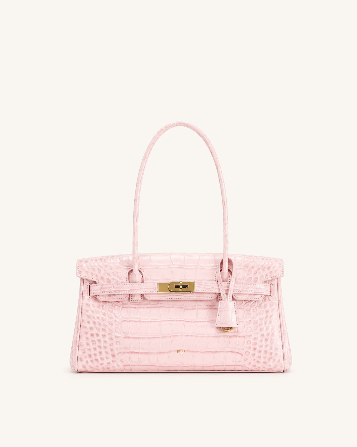 Yara Shoulder Bag - Sakura Pink Croc