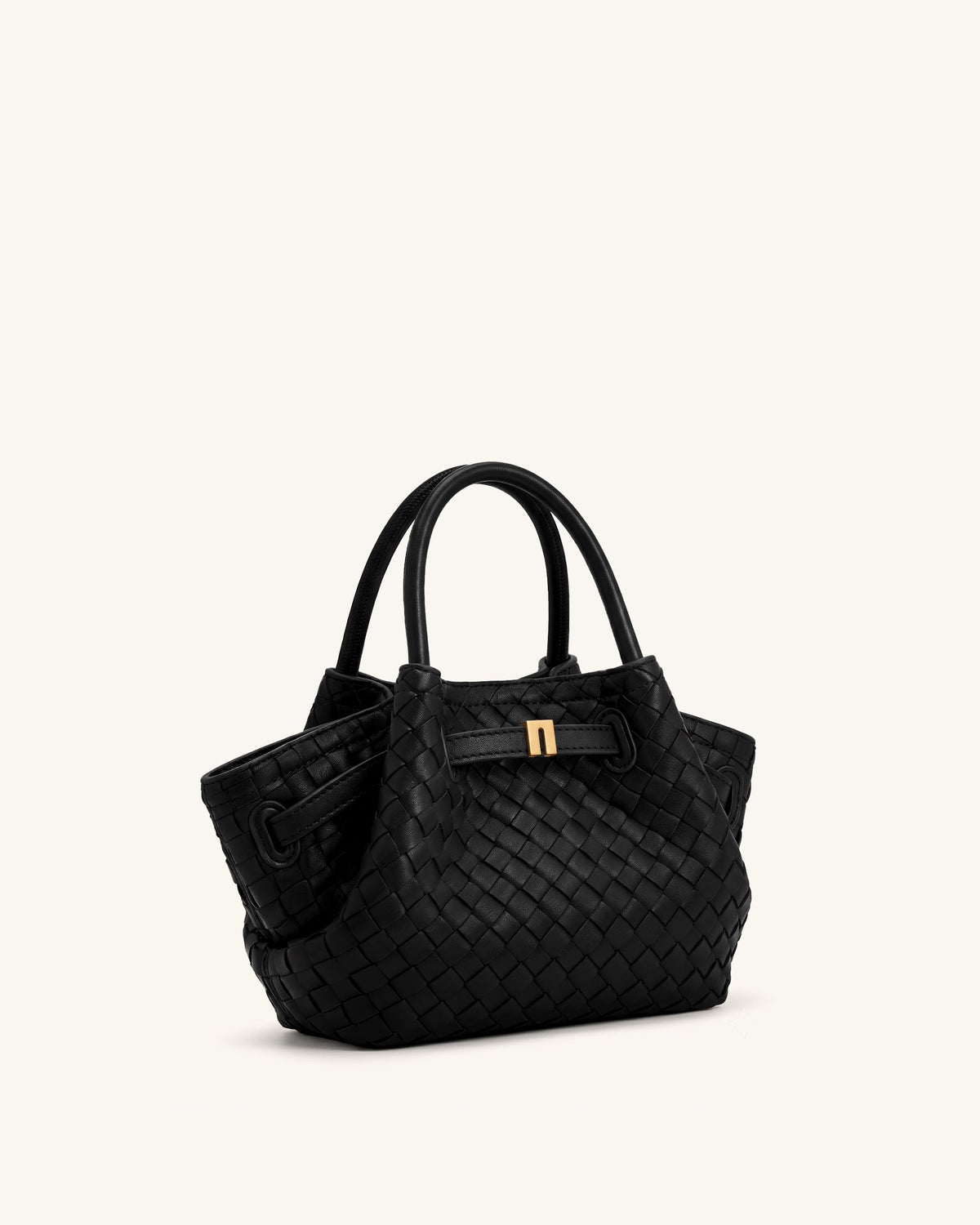 Hana Mini Weave Tote Bag - Black