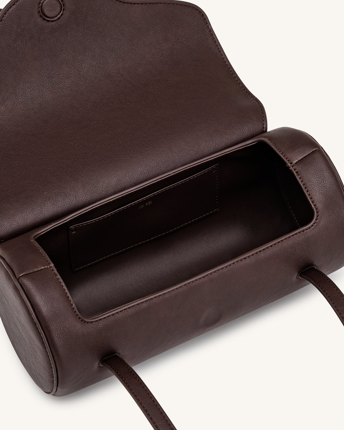 Solenne Barrel Shoulder Bag - Dark Brown