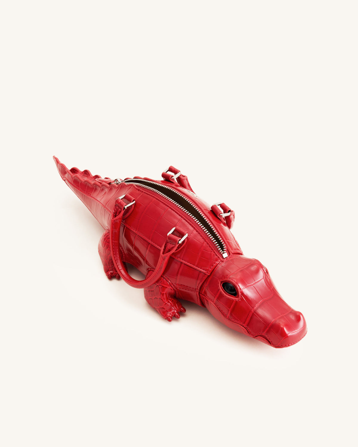 Jayden Crocodile Novelty Handbag - Red