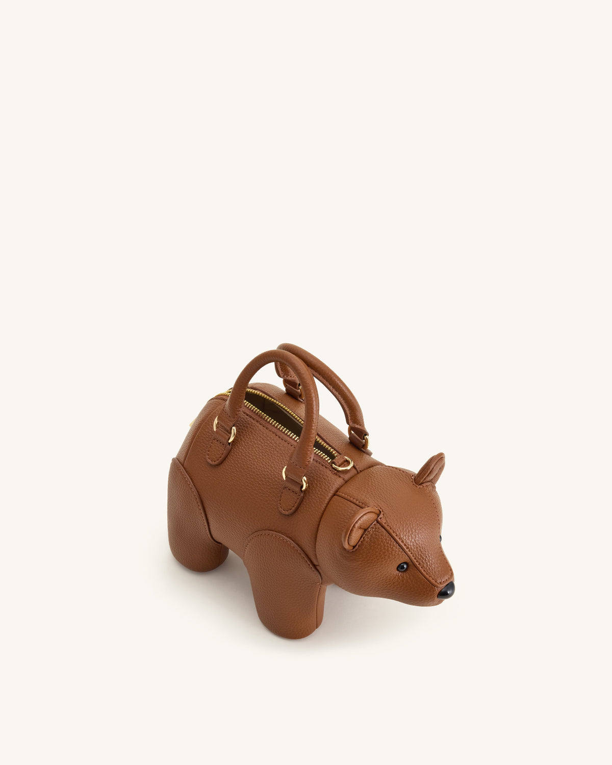 Bernie Bear Top Handle Bag - Brown