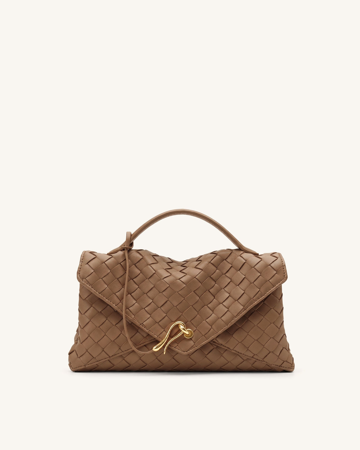 Celeste Woven Envelope Bag - Mocha Brown