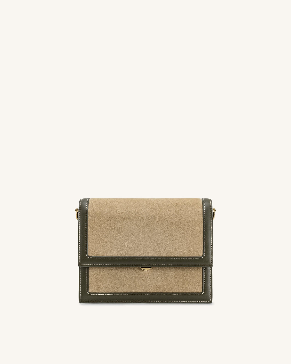 Mini Flap Faux Suede Crossbody - Green