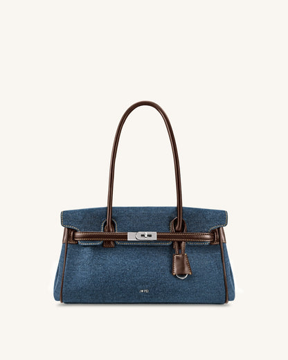 Yara Denim Shoulder Bag - Blue