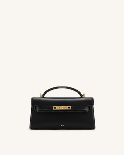Noor Top Handle Bag - Ink Black
