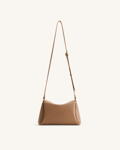 Greta Twist-Lock Crossbody Bag - Brown