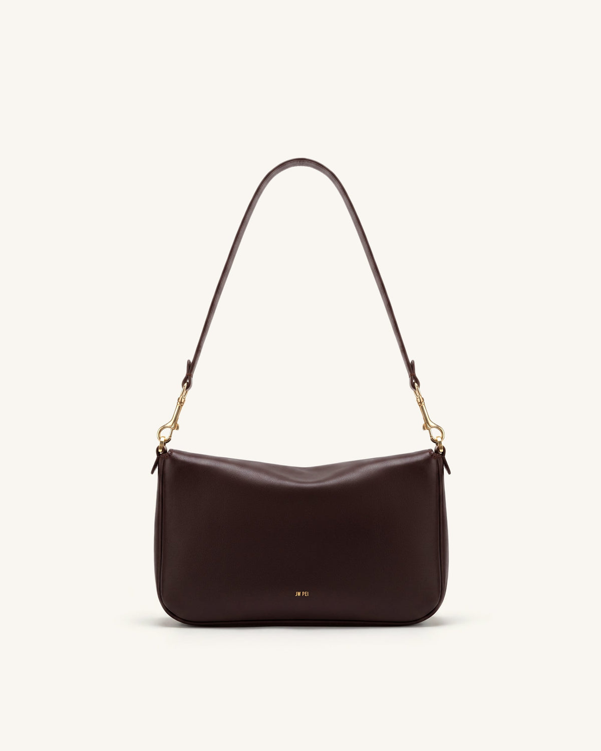 Sofia Classic Flap Shoulder Bag - Dark Brown