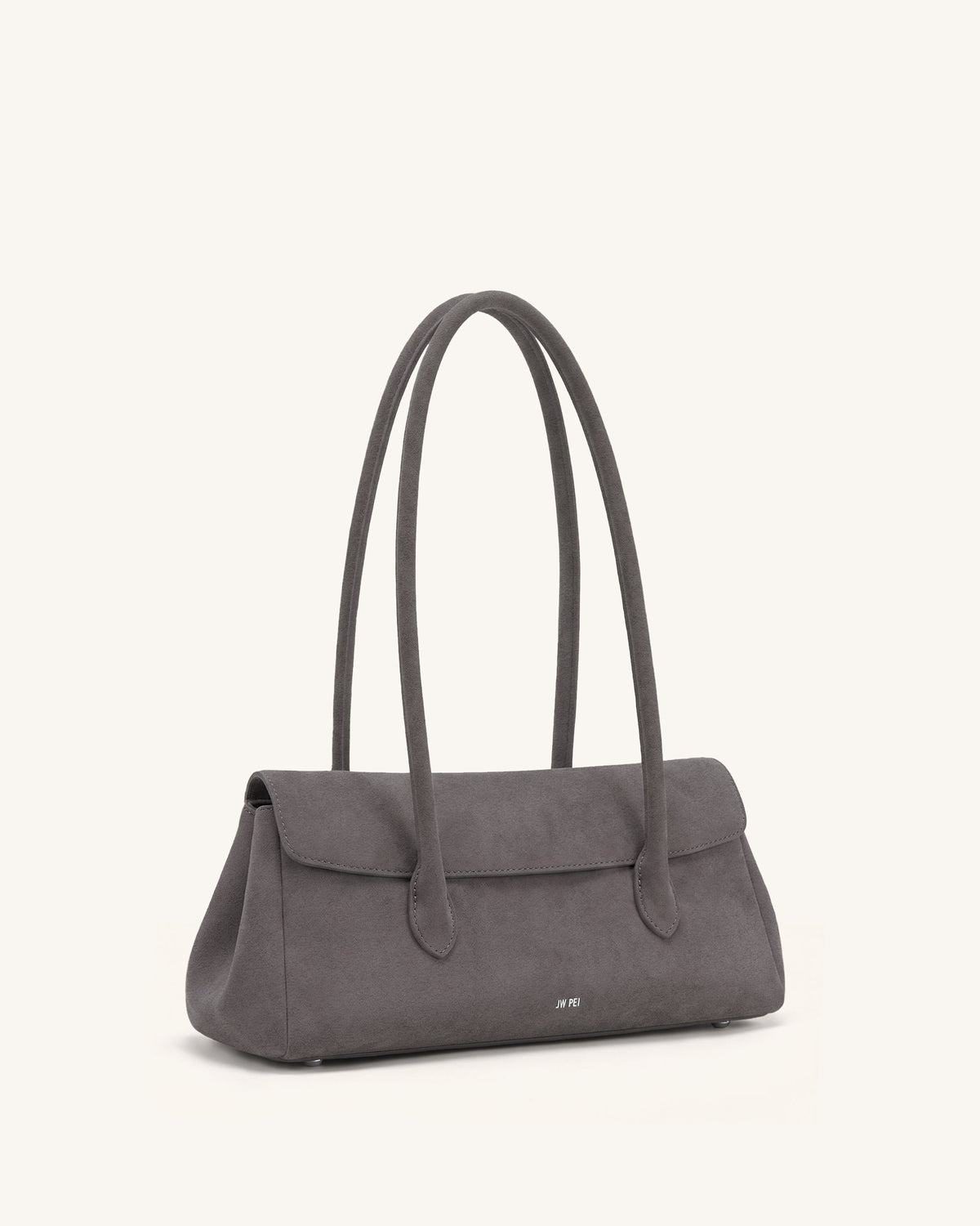 Solenne Faux Suede East-West Shoulder Bag - Taupe