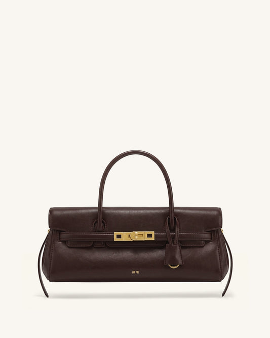 Yara Small Top Handle Shoulder Bag - Deep Coffee