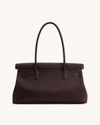 Yara Large Shoulder Bag - Dark Brown