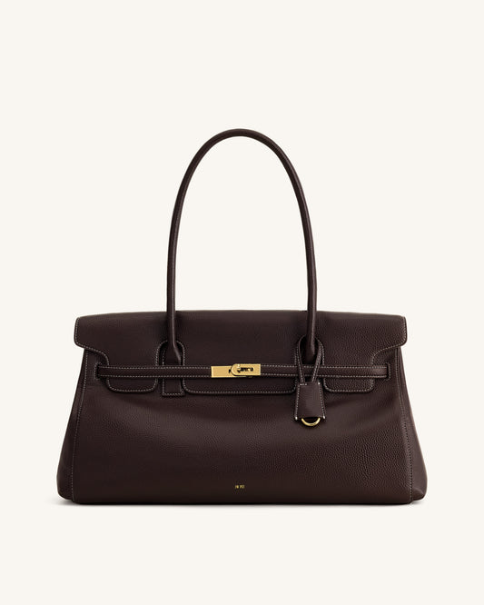 Yara Large Shoulder Bag - Dark Brown