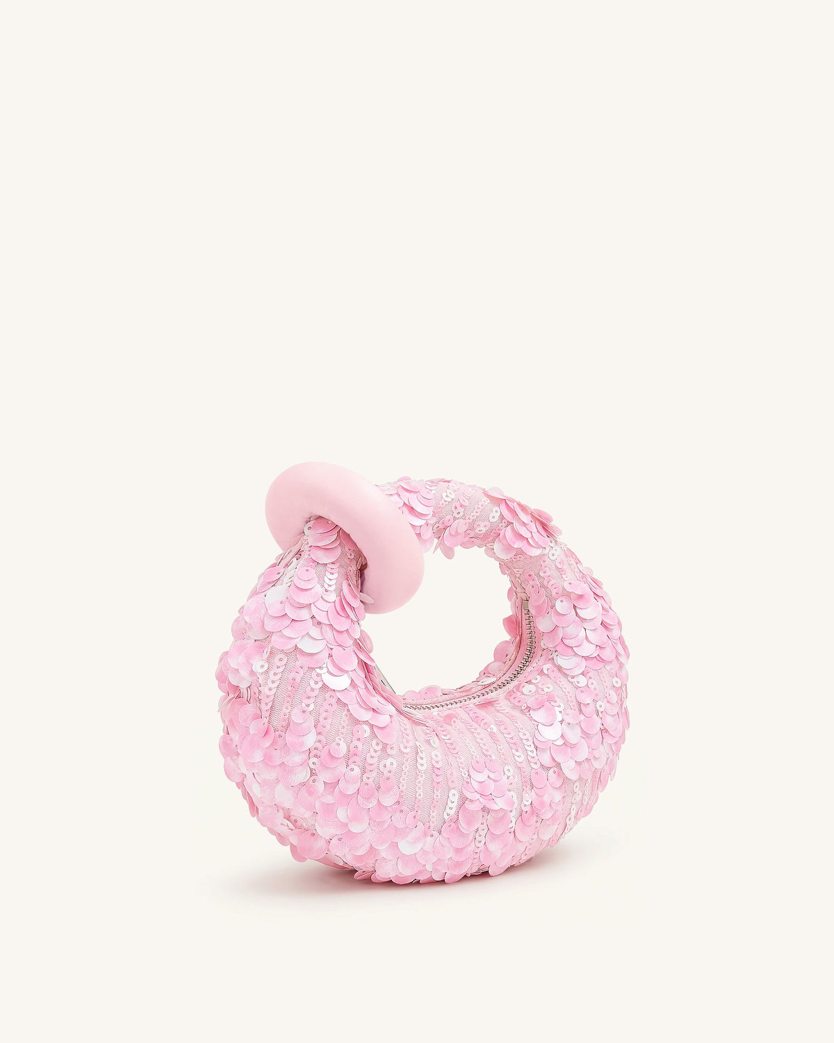 Abacus Sequin Mini Top Handle Bag - Pink