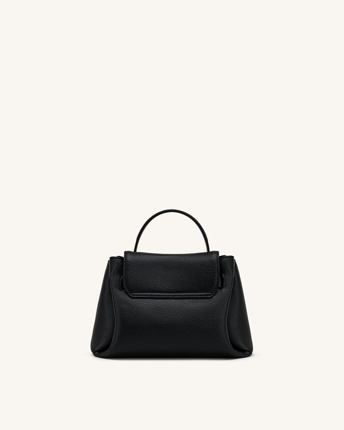 Rhea Small Pebbled Double Buckle Shoulder Bag - Black