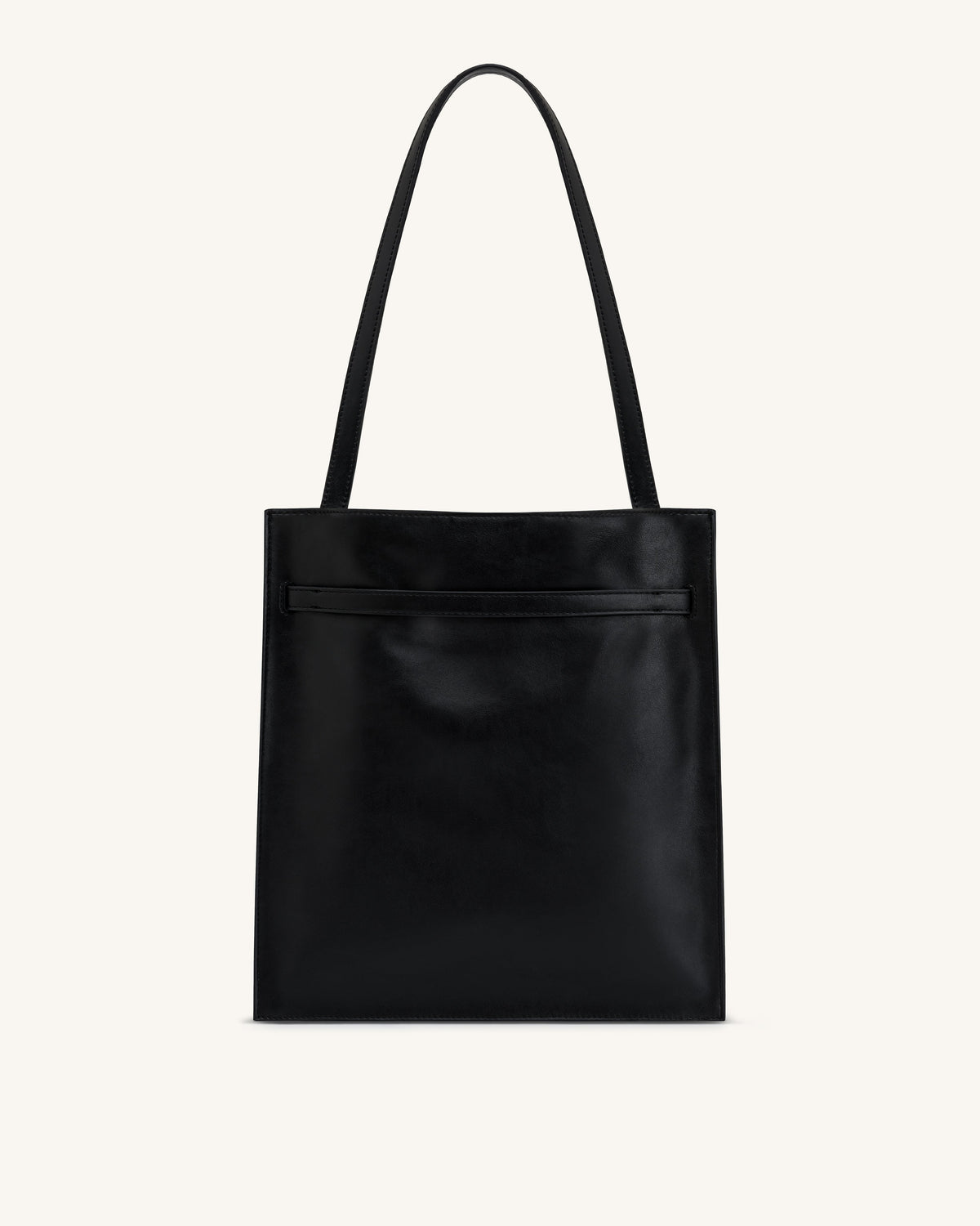 Noelle Belted Tote Bag - Black