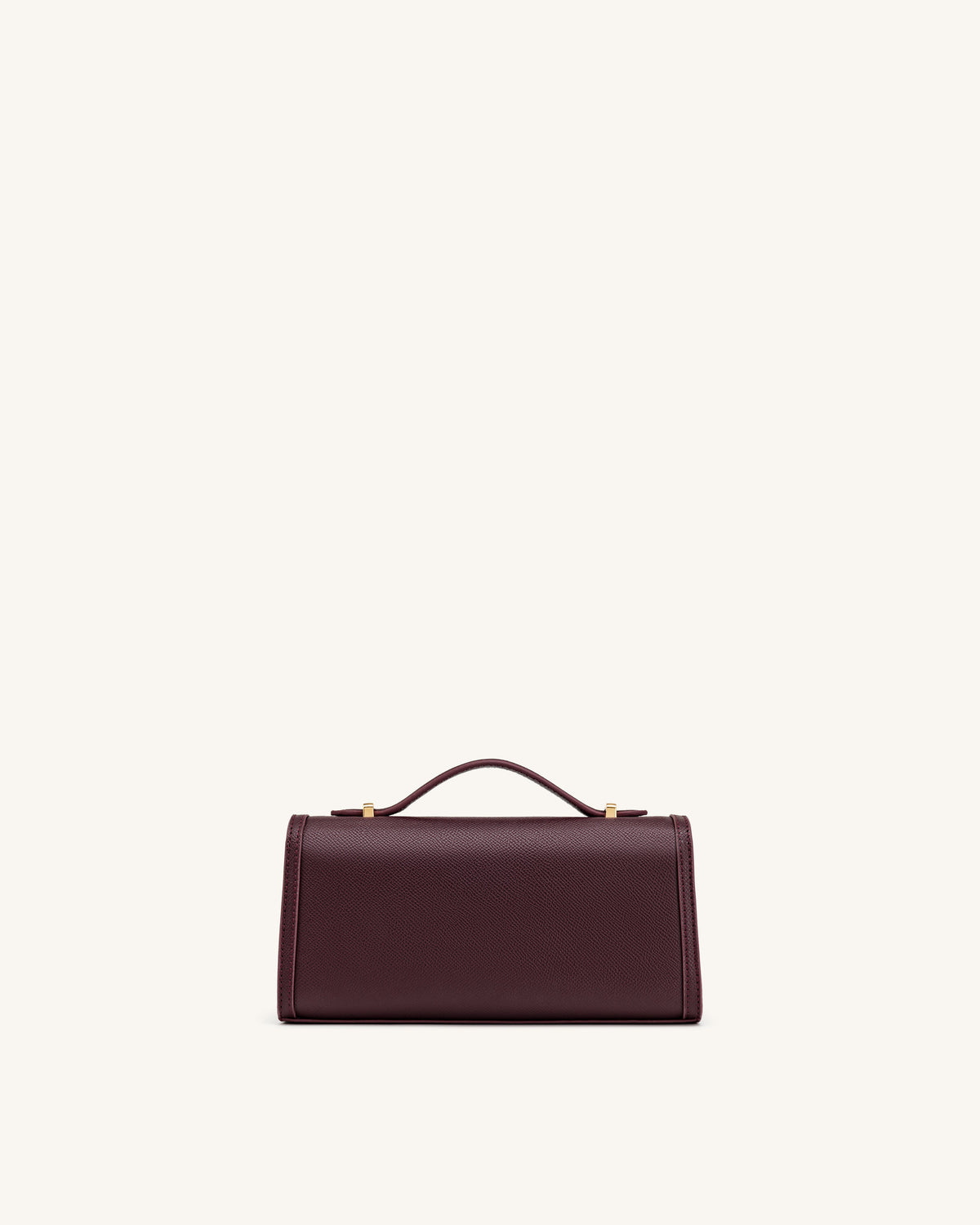 Delphine Saffiano Top Handle Bag - Deep Burgundy