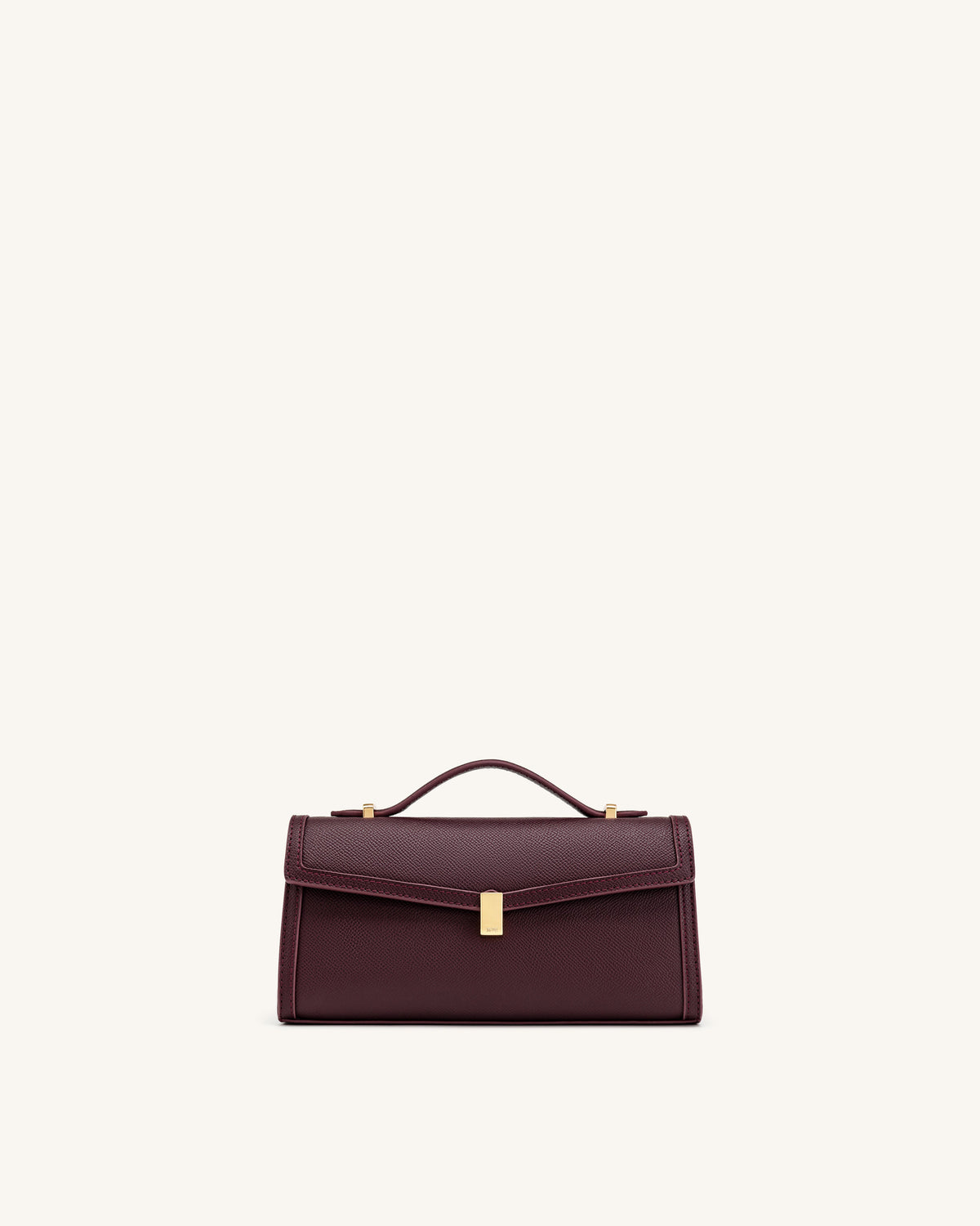 Delphine Saffiano Top Handle Bag - Deep Burgundy