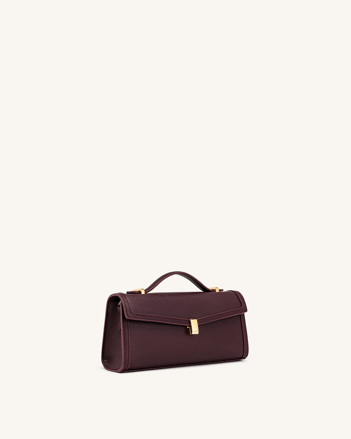 Delphine Saffiano Top Handle Bag - Deep Burgundy