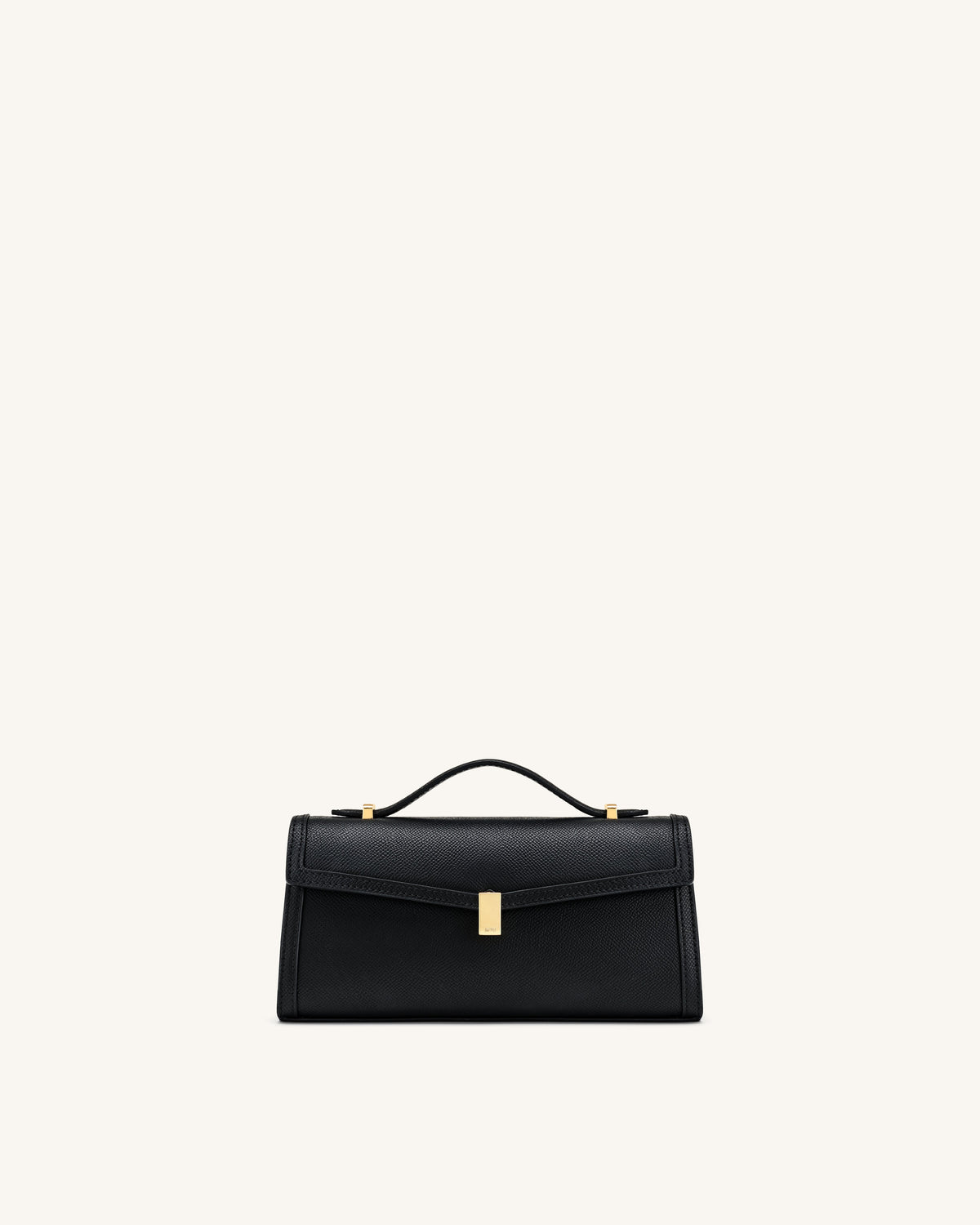 Delphine Saffiano Top Handle Bag - Black
