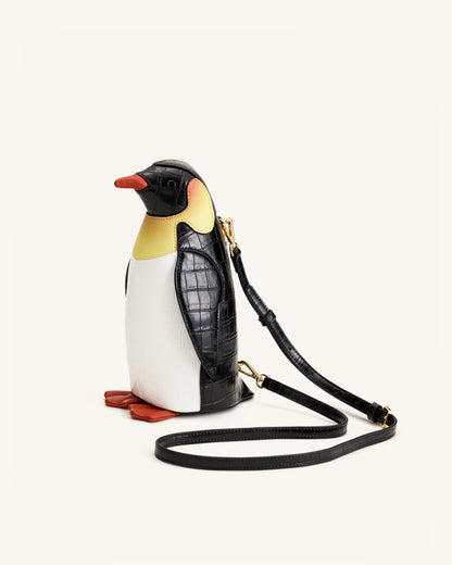 Pia Penguin Crossbody Bag - Black/White