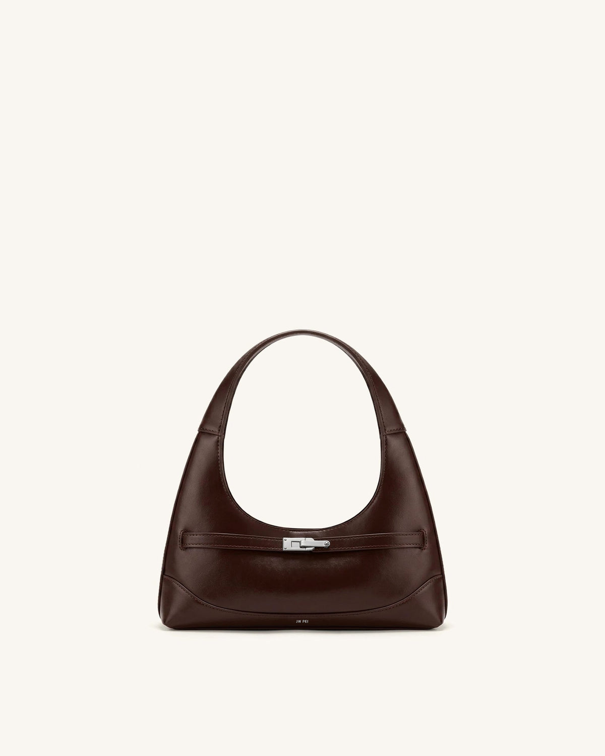 Noelle Belted Shoulder Bag - Dark Brown