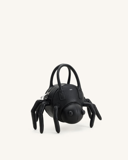 Siena Spider Shaped Top Handle Bag - Black