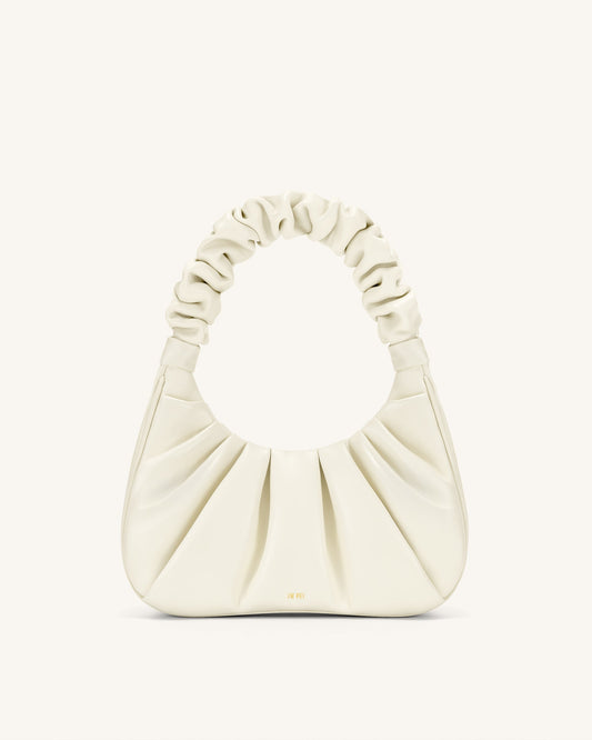 Gabbi Ruched Hobo Handbag - White