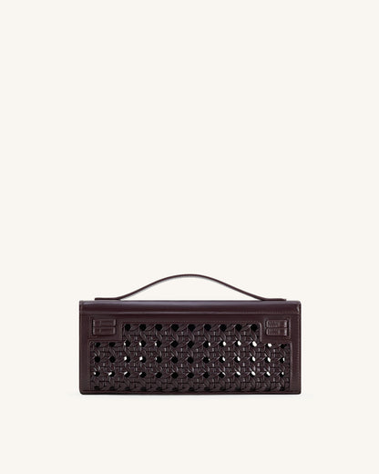 Bria Structured Top Handle Bag - Dark Red