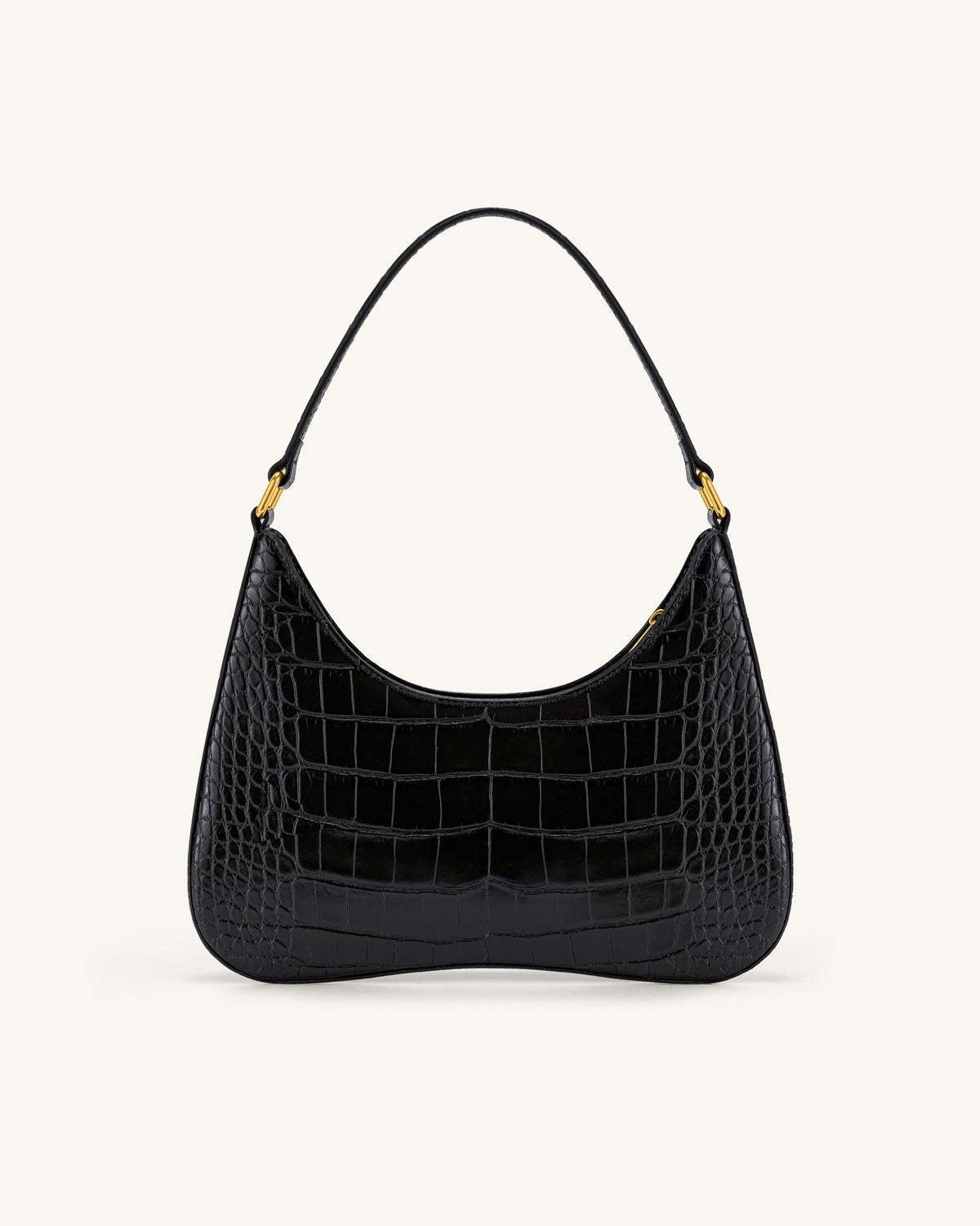 Ruby Shoulder Bag- Black Croc