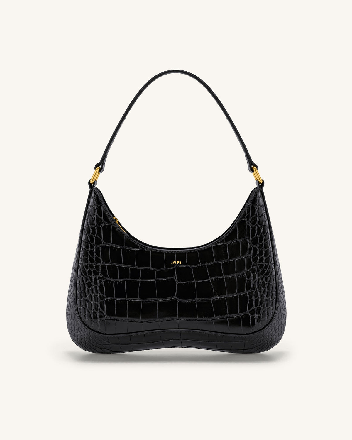 Ruby Shoulder Bag- Black Croc