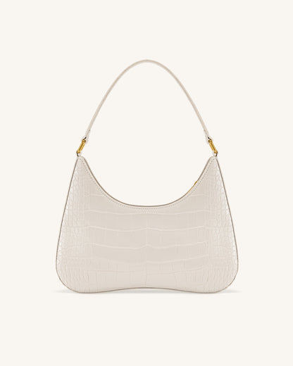 Ruby Shoulder Bag - White Croc
