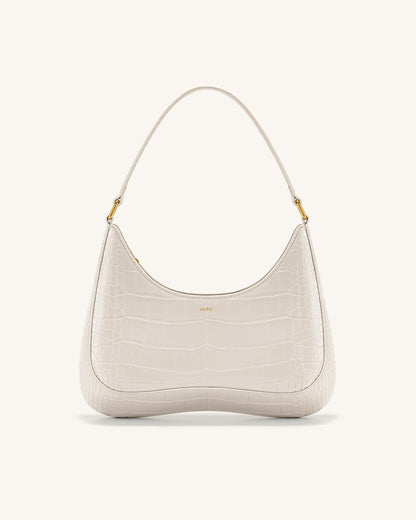 Ruby Shoulder Bag - White Croc