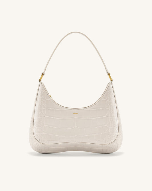 Ruby Shoulder Bag - White Croc