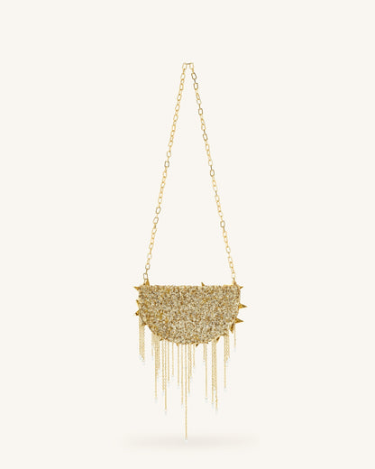 Anika Star-Embellished Chain Bag - Gold