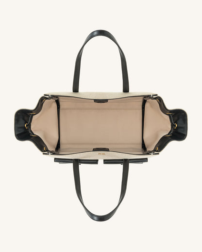 Linda Tote Bag - Black Canvas