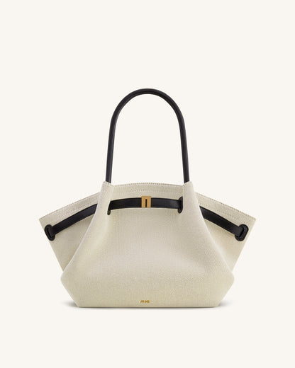 Hana Medium Tote Bag - Black Canvas
