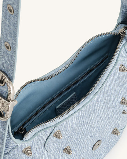 Women's Tessa Denim Embossed Shoulder Bag - Blue