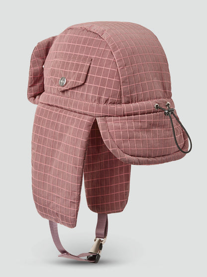 MOMENTARY HAT in ROSE Windowpane